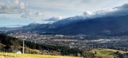 Panorama Zakopanego i Tatr widziana z Gubałówki